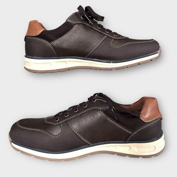 Vincent Shoes Mens 10.5-11‎ (EU 44) Brown/Tan/Black Spring Step Sporty Comfort - Picture 2 of 9